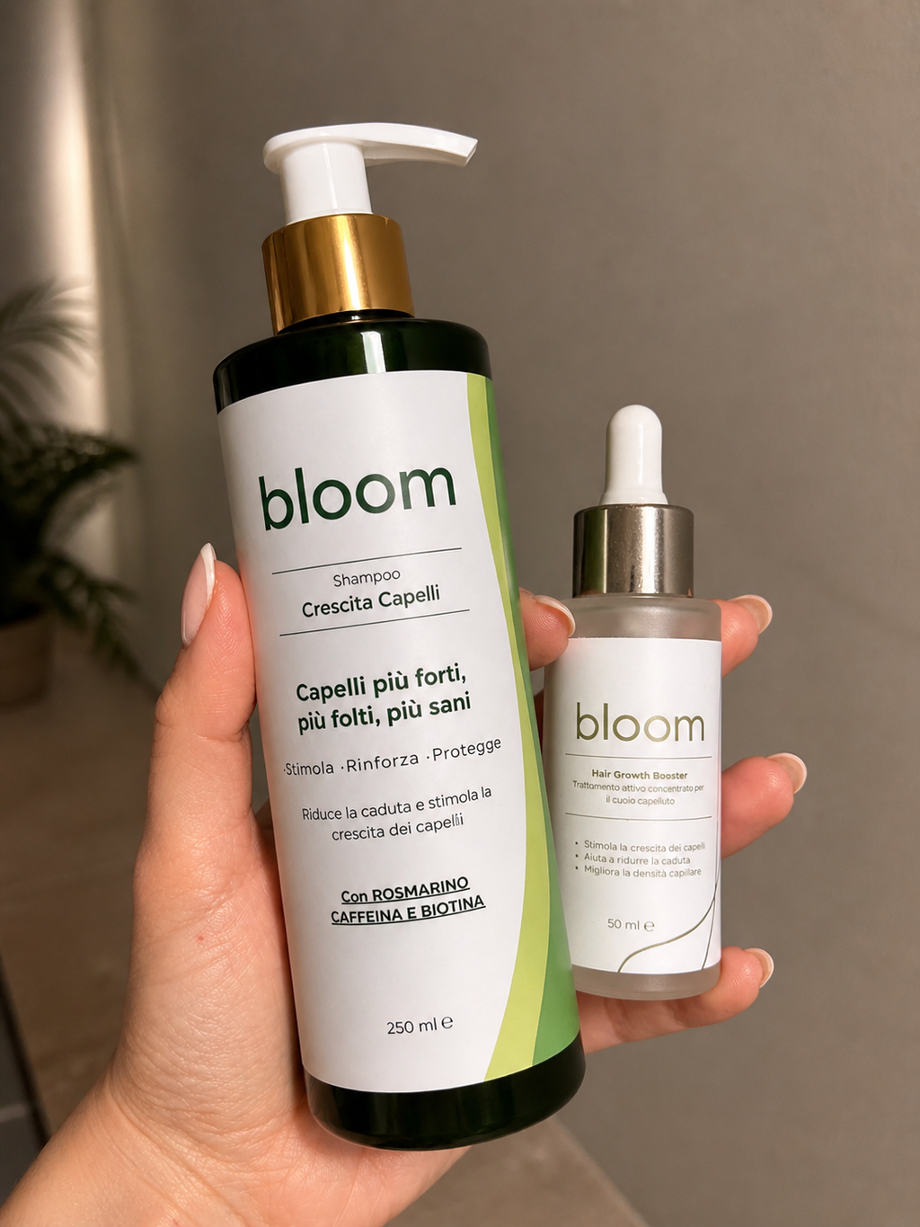 Bloom Kit Crescita Completo in mano